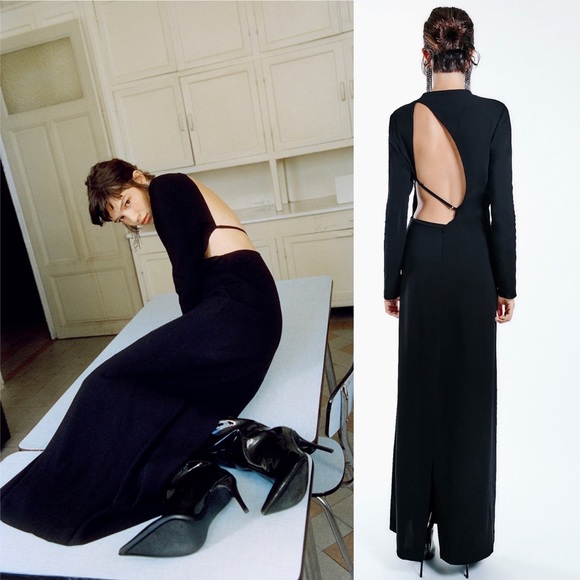 Zara Open Back Dress Limited Edition - Picture 1 of 6